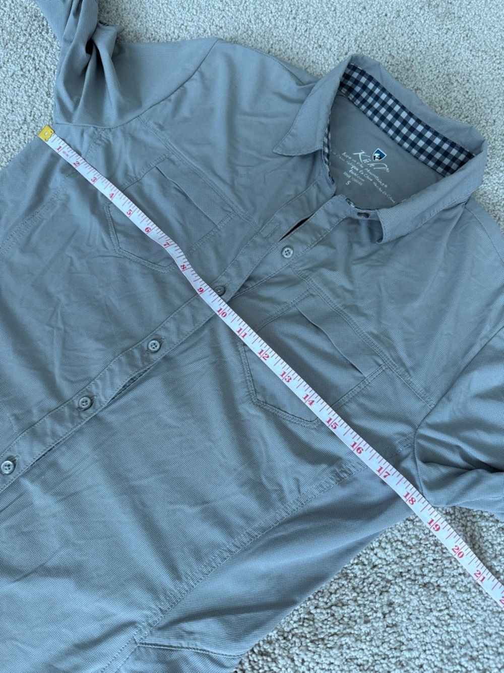 Kuhl Sojourn Women's Long Sleeve Button Down Outdoor Shirt Light Grey - Picture 8 of 9